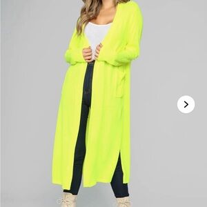 Fashion Nova Neon Lime Women's Cardigan